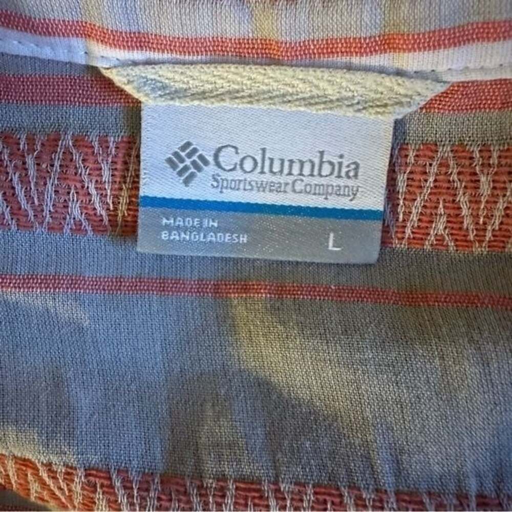 Columbia Pink and Grey Striped Button-Down Shirt - Picture 5 of 5
